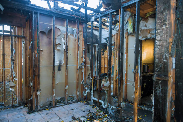 Professional Fire Damage Restoration technician working in Prescott, AR